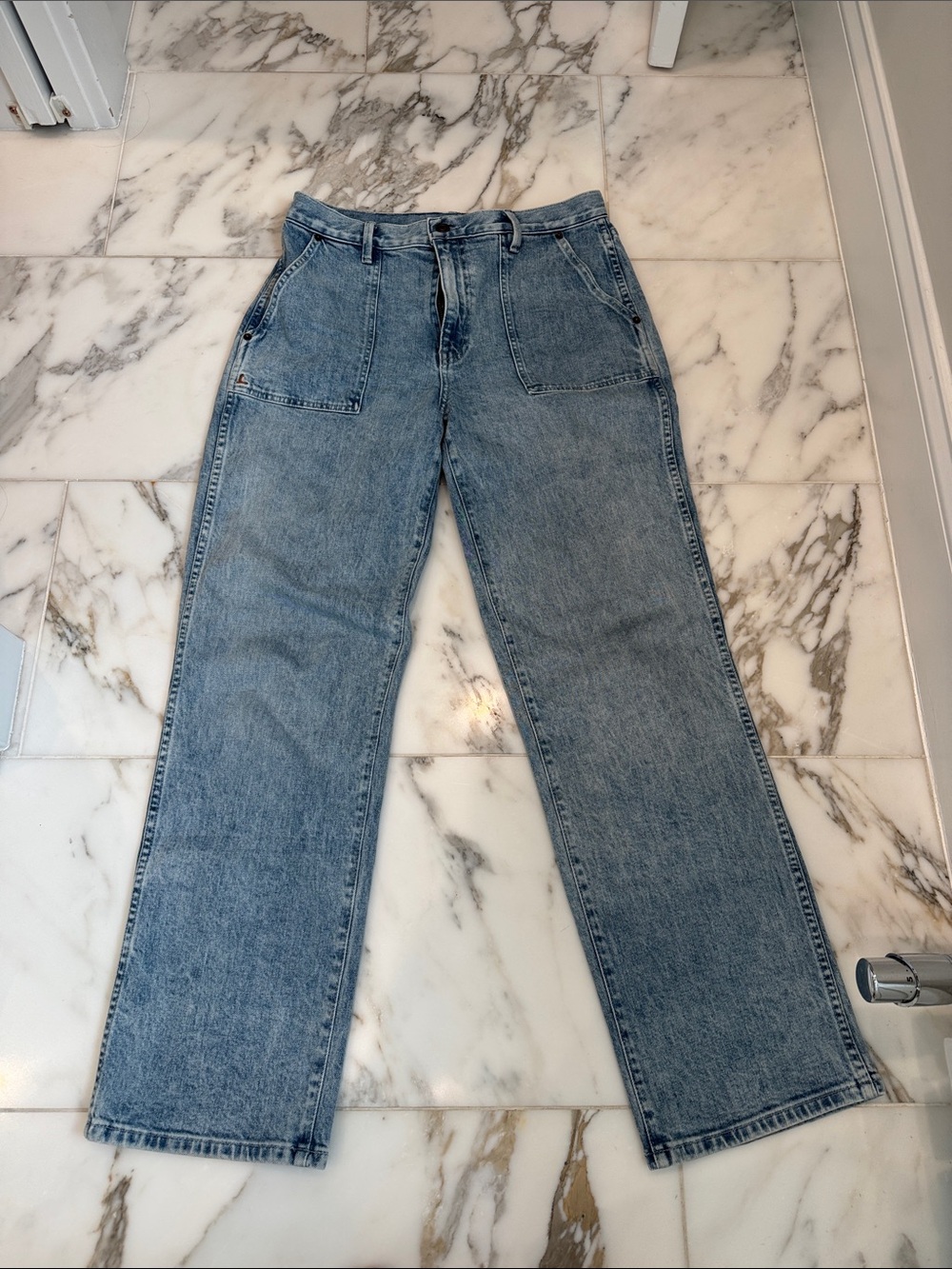 Lafayette 148 Classic Straight-Leg Jeans in Light Blue